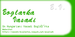 boglarka vasadi business card